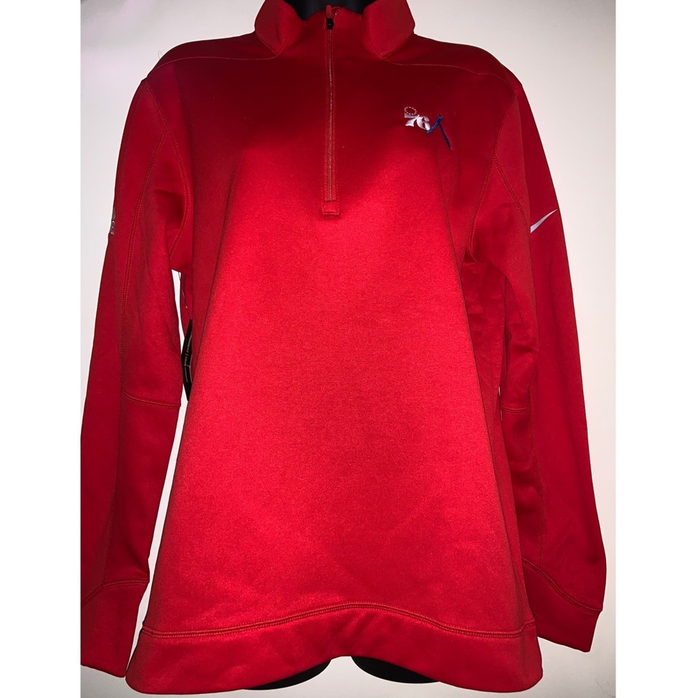 RARE! NIKE X 76ers Red Thermal Quarter Zip Size S